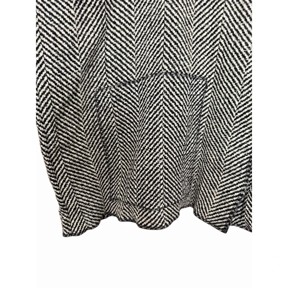Cameleon‎ Black Wool Herringbone Oversized Sweater Coat Women's Size Medium